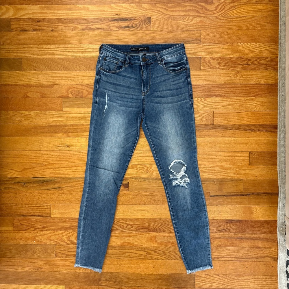 STS Blue High Rise Distressed Ankle Jeans